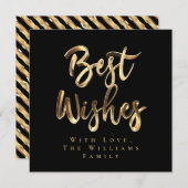 ウィズ最高のクエレガントブラック金ゴールドスクリプトシック シーズンカード (正面/裏面)