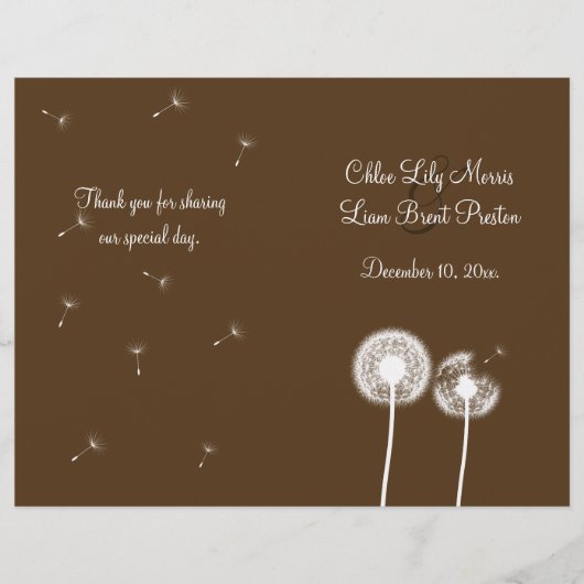 ウィズ最高のス結婚式 プログラム（茶色） (正面)