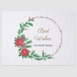 ウィズ最高のレッドフラワーリース 薄葉紙