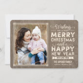 ウィズ素朴ホリデーフォトカードクリスマスカード シーズンカード (正面)