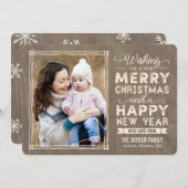 ウィズ素朴ホリデーフォトカードクリスマスカード シーズンカード (正面/裏面)