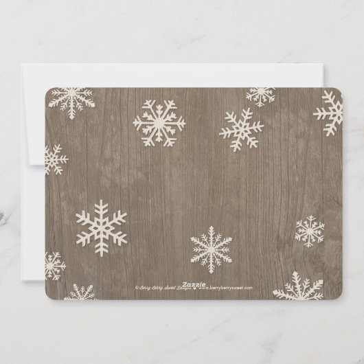 ウィズ素朴ホリデーフォトカードクリスマスカード シーズンカード (裏面)