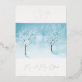 ウィター フレッシュネス 誓い更新 25周年 シルバー 箔招待状 (正面)