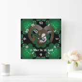 ウィダー21.メルツ・ビス20.4月ウール スクエア壁時計 (ホーム)