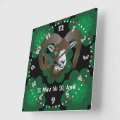 ウィダー21.メルツ・ビス20.4月ウール スクエア壁時計 (傾斜)