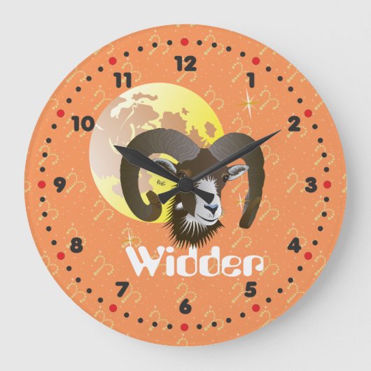 ウィダー21.メルツ・ビス20.4月ウール ラージ壁時計 (正面)
