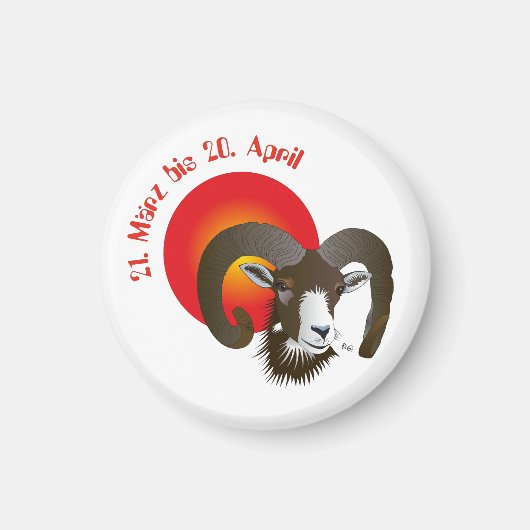 ウィダー – Tierkreiszeichenマグネット マグネット (正面)