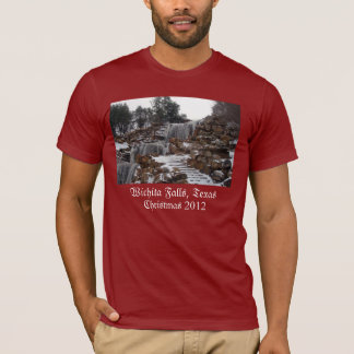 ウィチタの滝、テキサス州のクリスマスのティー Tシャツ