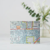 ウィチタのKSのヴィンテージの地図 ポストカード (スタンド正面)