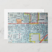 ウィチタのKSのヴィンテージの地図 ポストカード (正面/裏面)