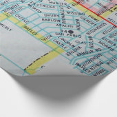 ウィチタのKSのヴィンテージの地図 ラッピングペーパー (角)