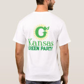 ウィチタカンザスグリーンパーティーTシャツ Tシャツ (裏面)