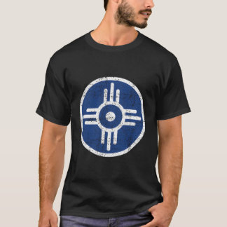 ウィチタカンザス州旗ホームシンボルウィチ動揺してタ Tシャツ
