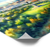 ウィチタカンザス有名な旅行の場所の水色 ポスター (角)