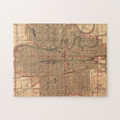 ウィチタカンザス(1943年)のヴィンテージの地図 ジグソーパズル (横)