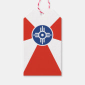 ウィチタカンザスICT国旗の贈り物ラベル ギフトタグ (正面)