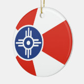 ウィチタカンザスICT国旗 セラミックオーナメント (左)