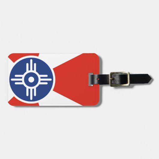 ウィチタカンザスICT国旗 ラゲッジタグ (正面横)