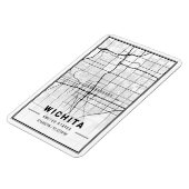 ウィチタカンザスUSAトラベルシティマップ マグネット (左側)