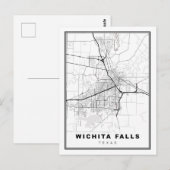 ウィチタフォールズ地図 ポストカード (正面/裏面)