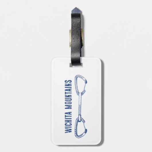 ウィチタマウンテンズロック登山クイックドロー ラゲッジタグ (裏面縦)