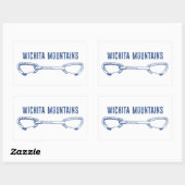 ウィチタマウンテンズロック登山クイックドロー 長方形シール (シート)