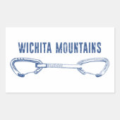 ウィチタマウンテンズロック登山クイックドロー 長方形シール (正面)