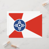 ウィチタ国旗（カンザス州，米国） カード (正面/裏面インサイチュ)