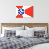 ウィチタ国旗（カンザス州，米国） キャンバスプリント (インサイチュ (寝室))