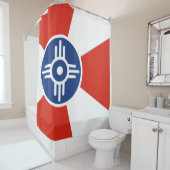 ウィチタ国旗(カンザス州,米国) シャワーカーテン (インサイチュ)