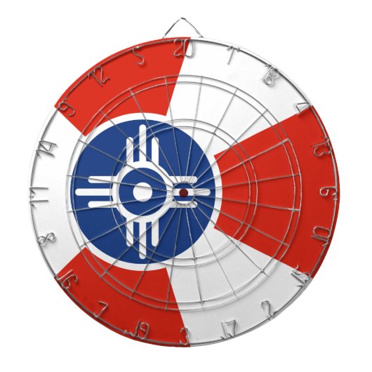 ウィチタ国旗(カンザス州,米国) ダーツボード (正面)