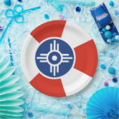 ウィチタ国旗(カンザス州,米国) ペーパープレート (パーティー)