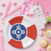 ウィチタ国旗(カンザス州,米国) ペーパープレート (パーティー)