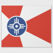 ウィチタ国旗（カンザス州，米国） ラッピングペーパー (フラット)