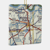 ウィチタ秋TXヴィンテージマップ セラミックオーナメント (右)