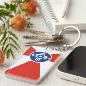 ウィチタ都市旗のカンザスの州アメリカの国 キーホルダー (正面右)