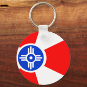 ウィチタ・カンザス国旗 キーホルダー (正面)