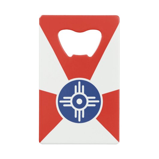 ウィチタKS ICT国旗 クレジットカード栓抜き (正面)