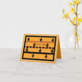 ウィチユーモアのあるーハロウィーンノーテカード カード (黄色い花)