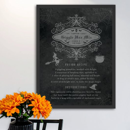ウィッおもしろいチテーマポーションレシピよくはしゃぐハロウィン ポスター