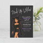 ウィッおもしろいチハローウィンパーティ招待状 招待状 (スタンド正面)