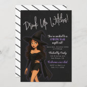 ウィッおもしろいチハローウィンパーティ招待状 招待状 (正面/裏面)