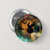 ウィッおもしろいチユーモアハッピーハローウィン 缶バッジ (正面&裏面)