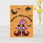 ウィッおもしろいチ足ハロウィーン カード (黄色い花)