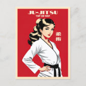 ウィッおもしろいティ柔術BJJMMA武術アーツユーモア ポストカード (正面)