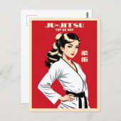 ウィッおもしろいティ柔術BJJMMA武術アーツユーモア ポストカード (正面/裏面)