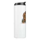 ウィッおもしろいペットビグフット犬歩く犬ママパパキッズ タンブラー (回転左)