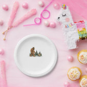 ウィッおもしろいペットビグフット犬歩く犬ママパパキッズ ペーパープレート (パーティー)