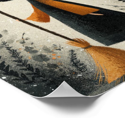 ウィッお洒落チイラストレーションハロウィーン子供部屋 ポスター (角)