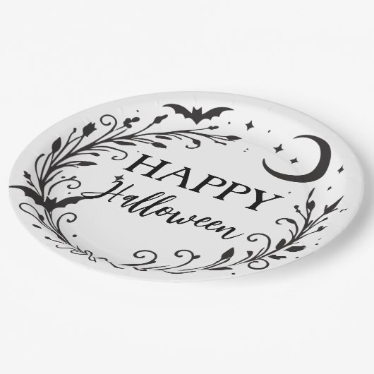 ウィッお洒落チウィッカ信者ハーブ魔法ハロウィーン ペーパープレート (アングル)